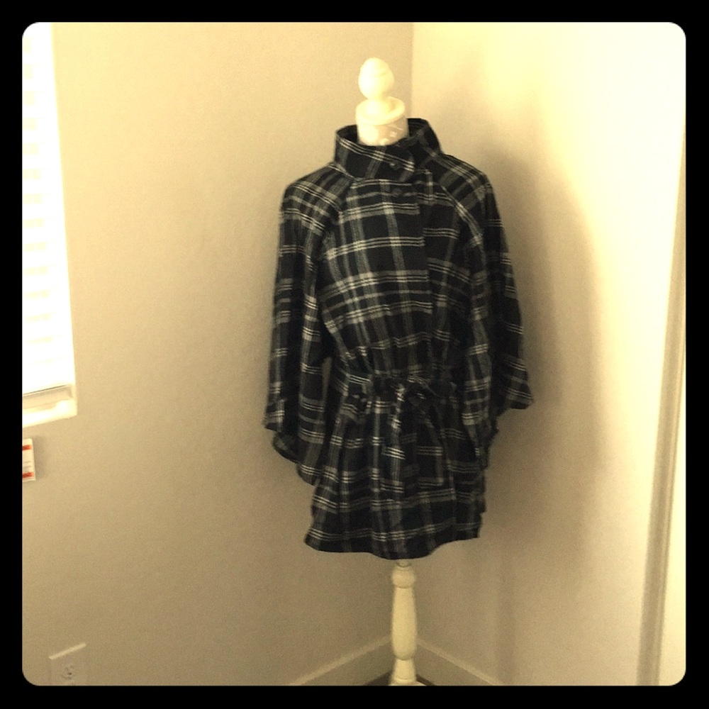 Black and white jacket or blazer.